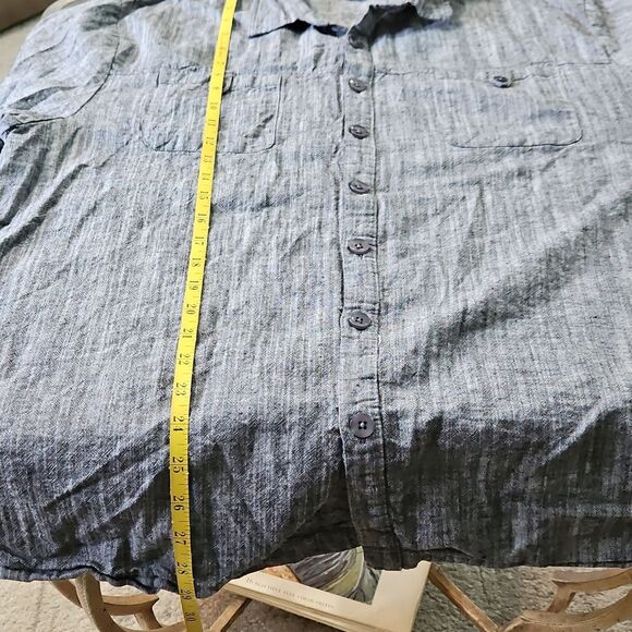 Men's Paulo Solari Gray Short Sleeve Linen Blend Shirt Size 3XL - Picture 11 of 11